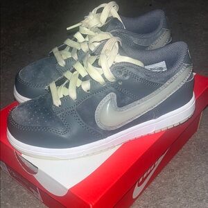 Nike Black and Gray Sneakers with Suede Upper
